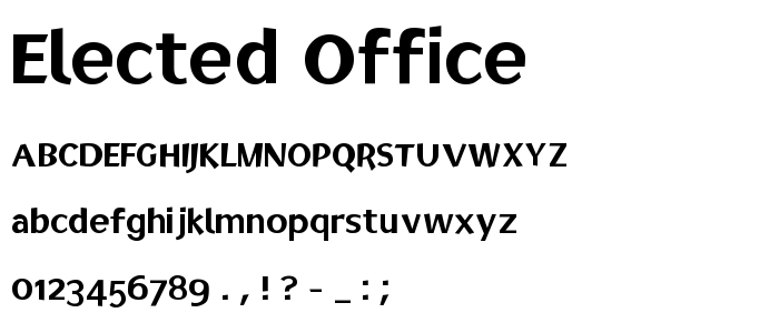 Elected Office font